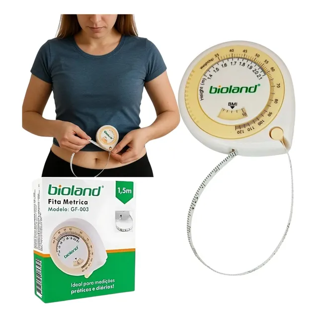 Trena Antropométrica Fita De Medição Corporal Com Disco Imc