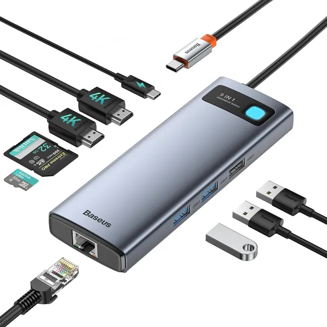 Docking Station Baseus Monitor Dual 4k 120hz Usb-c Ethernet
