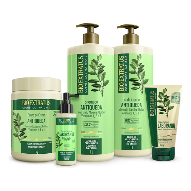 Kit Antiqueda Jaborandi 5 Produtos Bio Extratus Kit Antiqueda Jaborandi 5 Produtos Bio Extratus