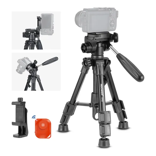 Neewer Mini Trípode Escritorio P/ Cámara Y Celular C/ Remoto