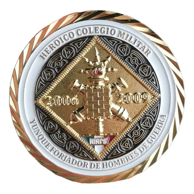 Moneda Chapada En Oro Colegio Militar Antigüedad 2006-2009
