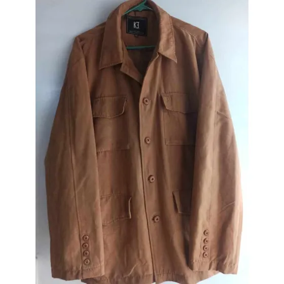 Chaqueta Gamuzada Marron Marca Ke De Caballero 