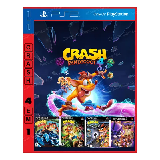 Crash Bandicoot 4 Em 1 Ps2