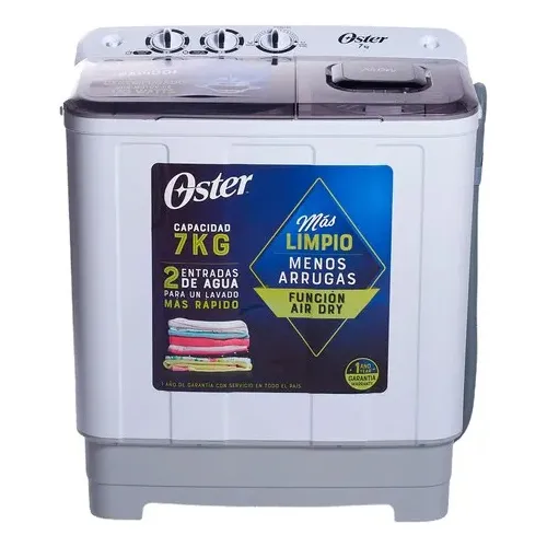 Lavadora Semi Automatica 7kg Oster Doble Tina Con Bomba