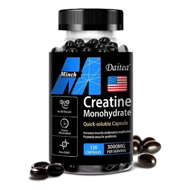 Creatina Monohydrate 120 Cápsulas Suplemento
