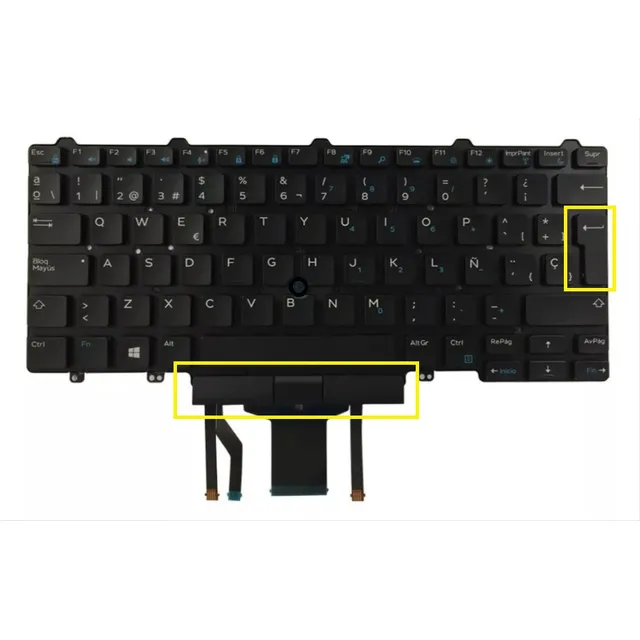 Teclado Dell Latitud E5450 E5470 E7450 E7470 E7480 Iluminado