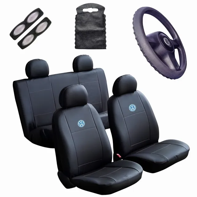 Kit Capa Banco De Carro Couro Santana Quantun 92 93 94 95 96