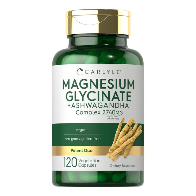 Carlyle Glicinato Magnesio + Ashwagandha 2740 Mg 120 Cáp Veg