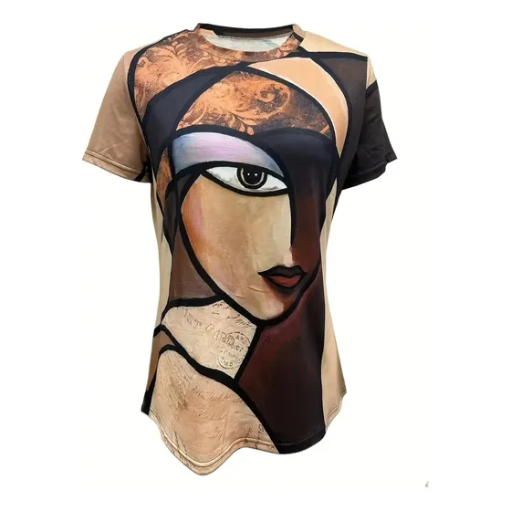 Remera Dama Rocco 40b-019 Picasso Plus Size Del S Al 5xl