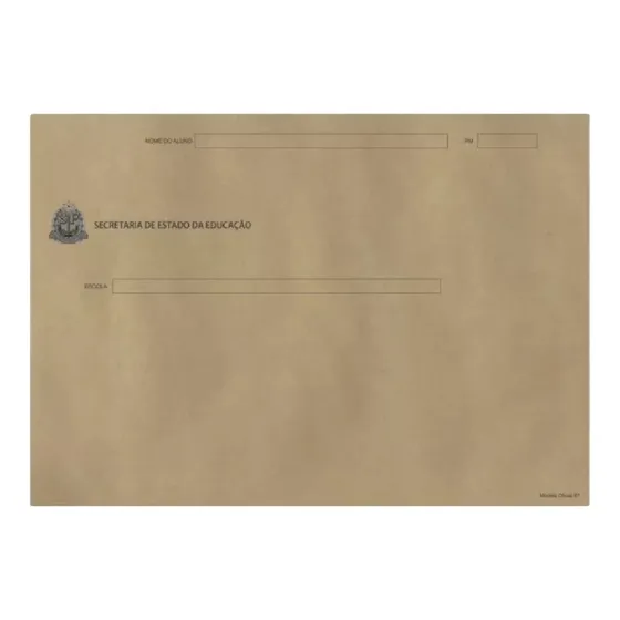 Envelope Prontuário Aluno Do Estado De São Paulo Pct/10