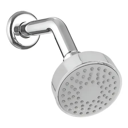 Ducha Chuveiro Aquecedor Solar Gás Flatt Redondo Articulado Acabamento Cromado Cor Cromado