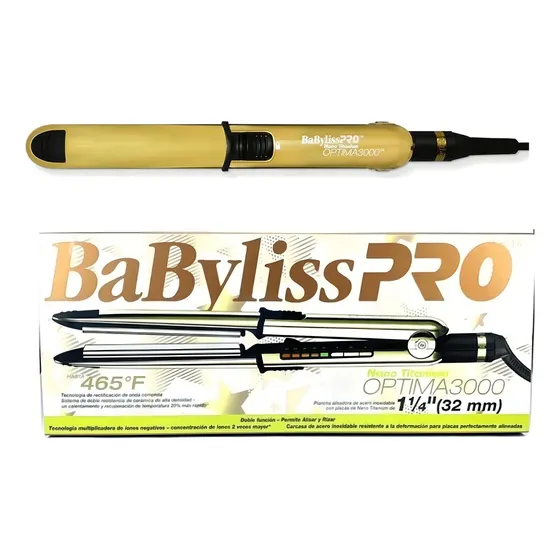 Plancha Babyliss Pro Optima 3000 Nano Titanium 465 °f Color Gris