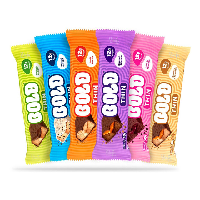 Bold Thin Mista Zero - Nova Barrinha Proteína 40g Cx 12 Und Bold Thin Mista Zero - Nova Barrinha Proteína 40g Cx 12 Und