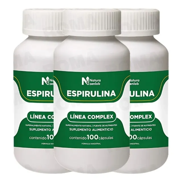 Pack 3 Espirulina Complex 1200mg Natura Zenlab