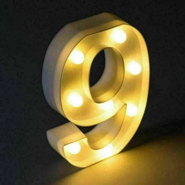 Luces Led Digitales Con Números De Cumpleaños, Letra Digital