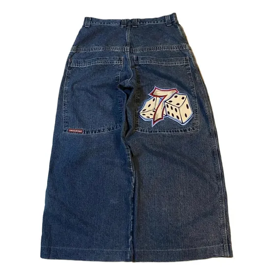 Jnco Baggy Jeans Hip Hop Rock Patrón De Bordado Hombres [u]