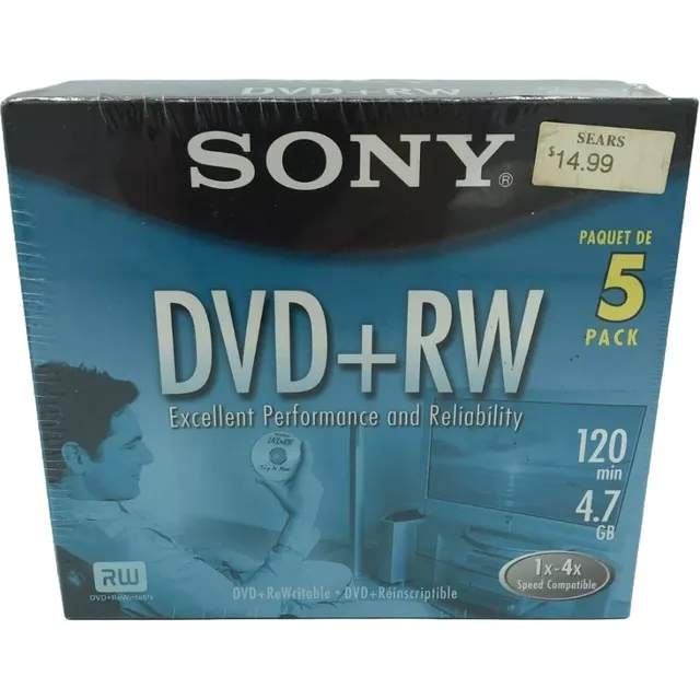 Pack 10 Sony Dvd+rw 4.7gb Reescribible 