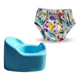 Pack Bacinica Bañito Wc + Calzón Entrenador De Tela Pack Bacinica Bañito Wc + Calzón Entrenador De Tela