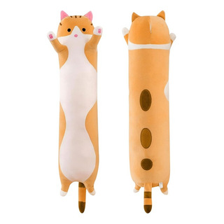 Almohada Larga De Peluche Gatito Cojin Juguete Suave 70 Cm Almohada Larga De Peluche Gatito Cojin Juguete Suave 70 Cm
