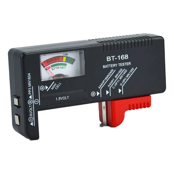 Testador Medidor De Pilha E Bateria 1.5v E 9v Bt-2 Western Preto