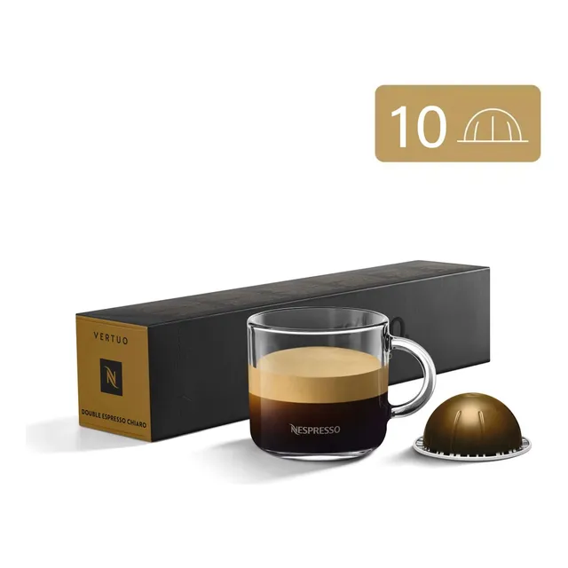10 Cápsulas Nespresso Vertuo Double Espresso Chiaro