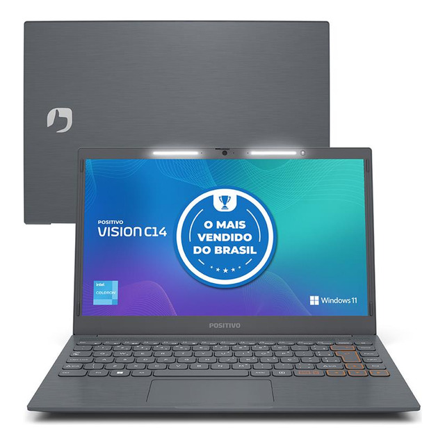 Notebook Positivo Vision C14 Lumina Bar Celeron 4gb 128gb Emmc Tela 14 Polegadas Hd Antirr...