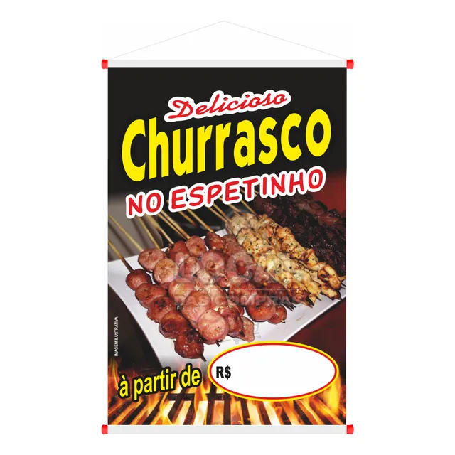 Banner Churrasco No Espetinho 60cm X 90cm