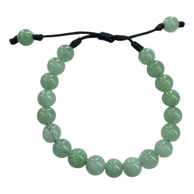 Pulsera Piedra Natural Cuarzo Verde Agua Fabiannas Diseños