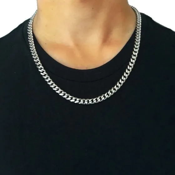 Collar Hombre Cuello Cadena Hombre Mujer Eslabón Cubano 