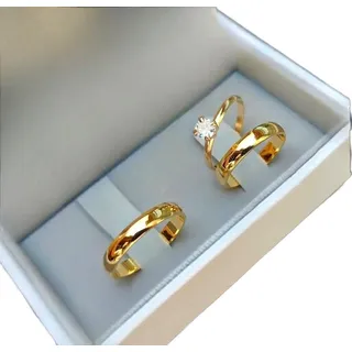 Par De Alianças TungstĂȘnio 4mm Banhada Ouro 18k E Solitario Par De Alianças TungstĂȘnio 4mm Banhada Ouro 18k E Solitario