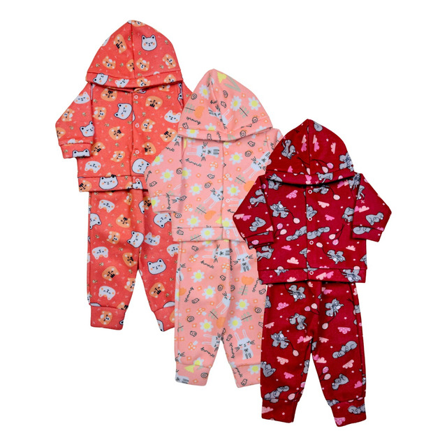 Kit 3 Conjuntos Inverno Soft Infantil Roupa Bebê Frio Menino Kit 3 Conjuntos Inverno Soft Infantil Roupa Bebê Frio Menino