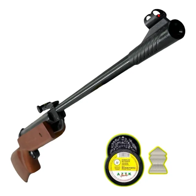 Rifle Carabina Mapache Aztk 5.5mm 600 Fps + Diabolos
