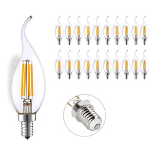 20 Focos Vintage Ahorradore Led E12, 4 W, Equivalente A 40 W 20 Focos Vintage Ahorradore Led E12, 4 W, Equivalente A 40 W