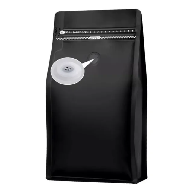 Bolsas Para Café Negras Con Válvula Y Cierre 340g X50uds
