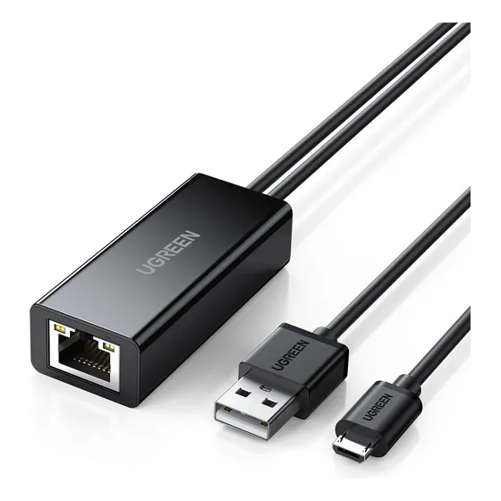 Ugreen Adaptador Rj45 Ethernet Para Micro Usb Tv Stick