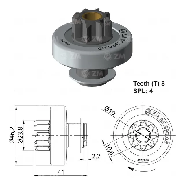 Impulsor De Partida Sandero 2012 2013 2014 2015 2016