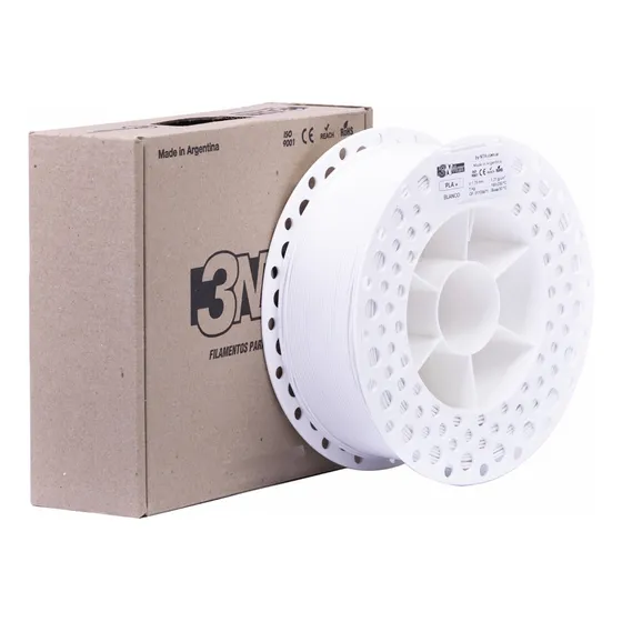 Filamento 3d 3nmax Pla+ 1.75mm 1kg Tonos Mate Impresora 3d Color Blanco