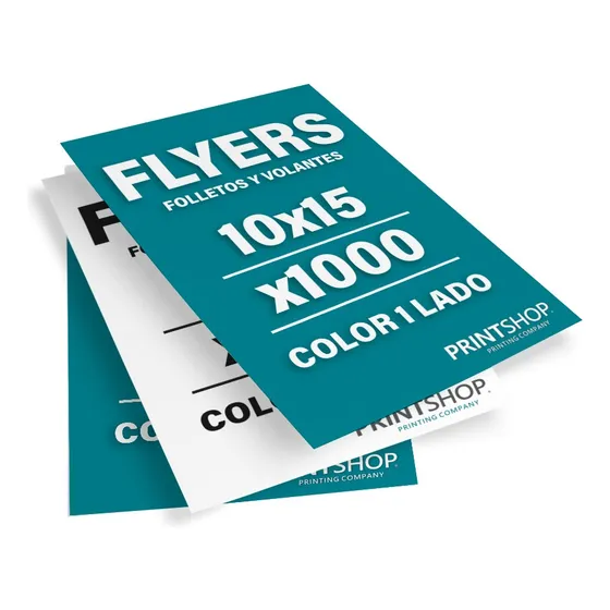 Folletos Flyers Volantes Printshop Color 1 Lado 10x15 X1000