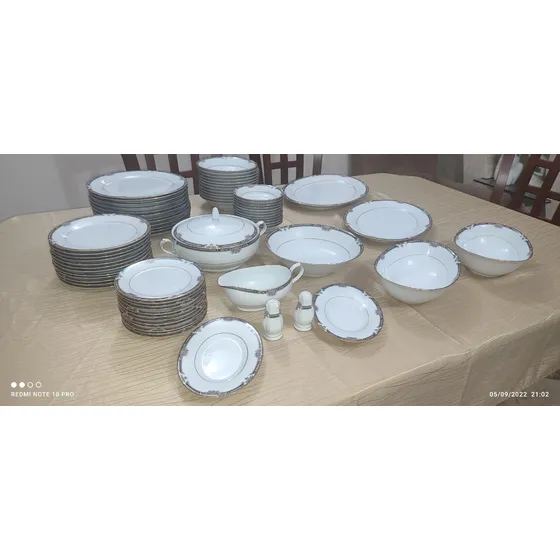 Vajilla Porcelana Rena Ware Zylstra Borde Gold 12 Puestos