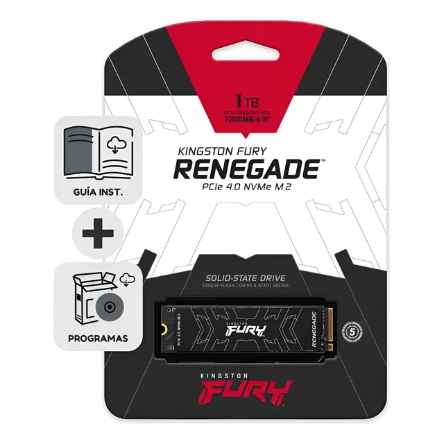 Disco Sólido Ssd M2 1tb Nvme Kingston Fury Renegade Pcie 4.0