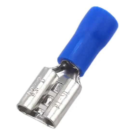 100x Terminal Pre Isolado Femea 1,50 A 2,5mm Azul (100 Pçs)
