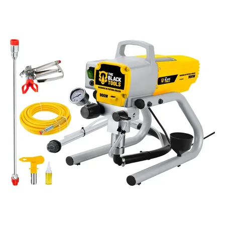 Máquina De Pintura Airless Elétrica 900 Watts 3.300 Psi - The Black Tools Tma900 Frequência 50 Hz/60 Hz 220v