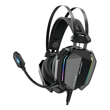 Fone De Ouvido Para Jogos Pc Ps4 Ps5 Xbox One Xbox Series Preto