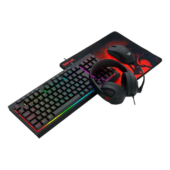 Combo Redragon 4 En 1 S147-sp Rgb Español Gaming Pro