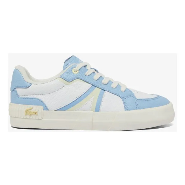 Tênis Lacoste Feminino L004 De Couro Azul Claro/branco Liso 34 Tênis Lacoste Feminino L004 De Couro Azul Claro/branco Liso 34