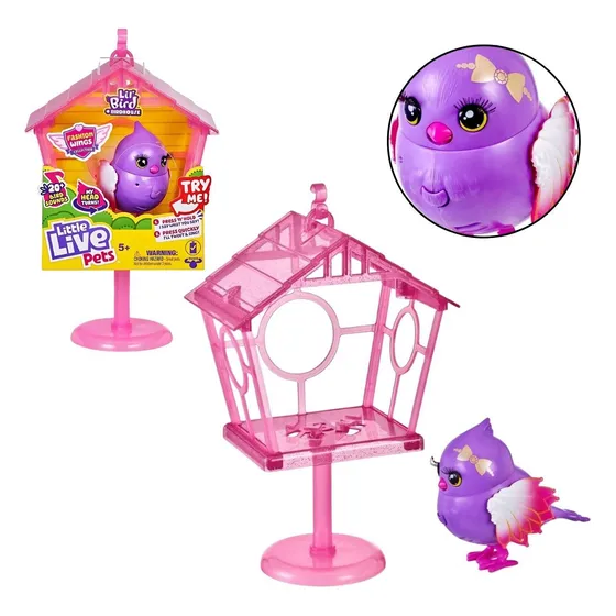 Little Live Pets Passarinho Interativo Casinha Pretty Posh
