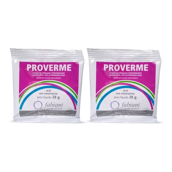 Kit Com 2 Unidades De Vermífugo Proverme - 28g