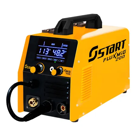 Máquina Inversora De Solda Sinérgica 200a 3 Em 1 Mig Tig Mma Com Gás E Tocha Euro Conector Fluxmig 200 Start
