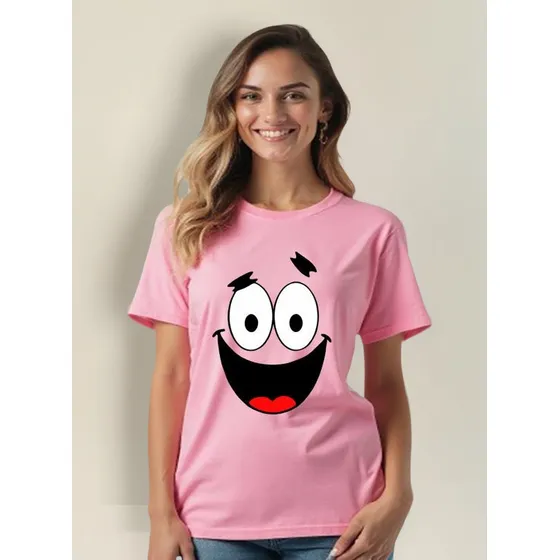 Camisa Baby Look Bob Esponja Patrick Estrela Desenho