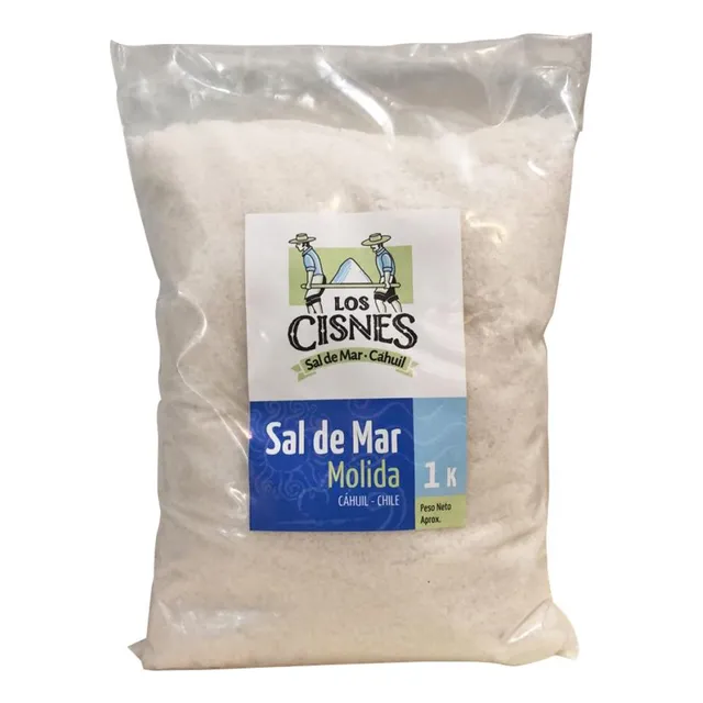 Sal De Mar Molida De Cahuil 100% Natural 1kg. Los Cisnes